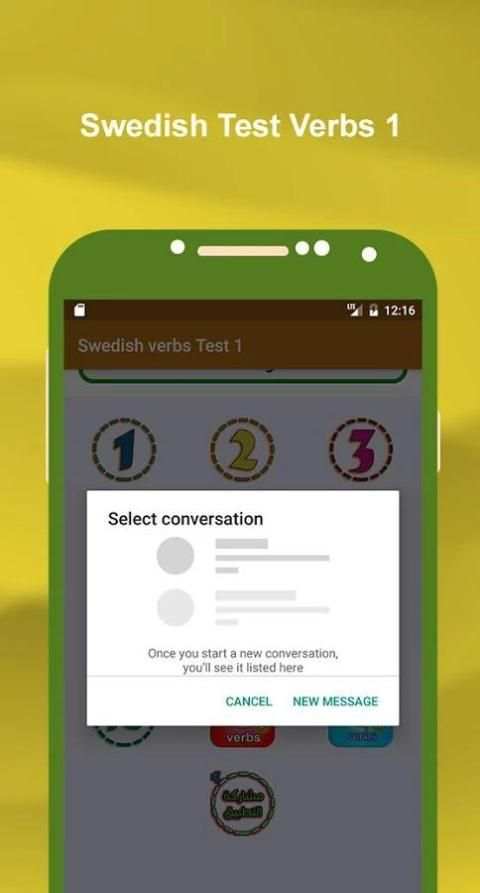 تعلم اللغة السويدية بالصوت : اختبار الافعال 1 screenshot 2