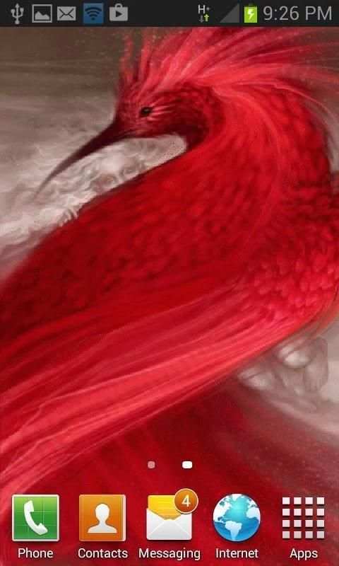 Red Bird Live Wallpaper screenshot 2