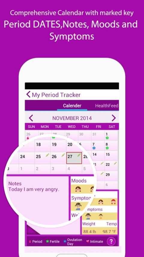 My Period Tracker / Calendar स्क्रीनशॉट 4