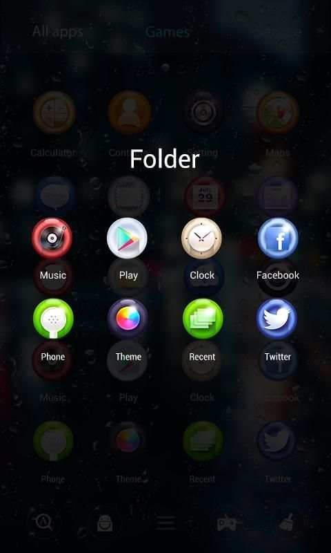 Drop Rain Parallax Go Launcher Theme screenshot 2