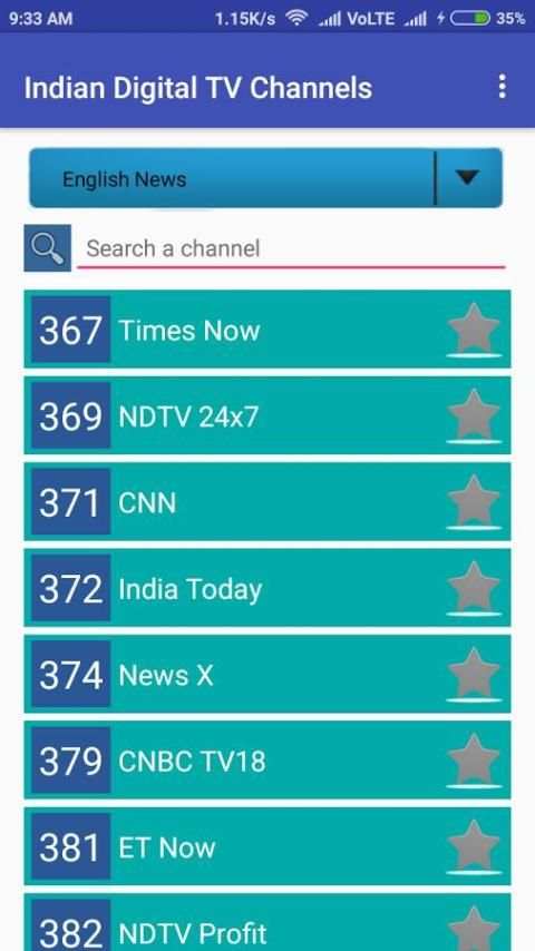 TV Channels (Airtel Digital) स्क्रीनशॉट 3
