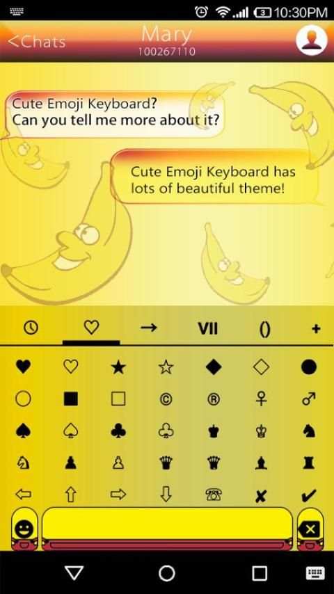 Banana Emoji Keyboard Theme Wallpaper screenshot 4