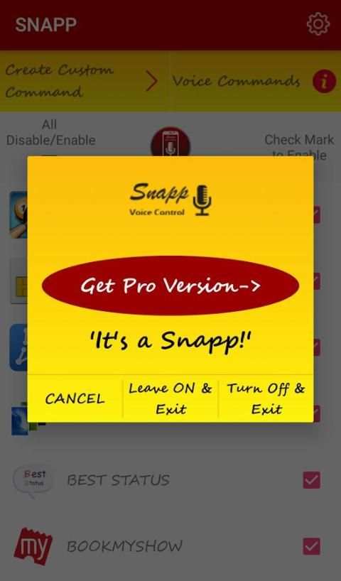SNAPP - Voice Control скриншот 1