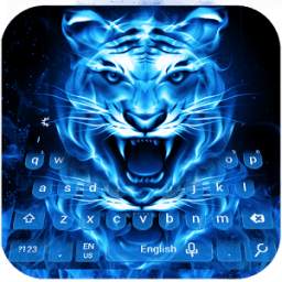 Blue Flame Tiger Keyboard