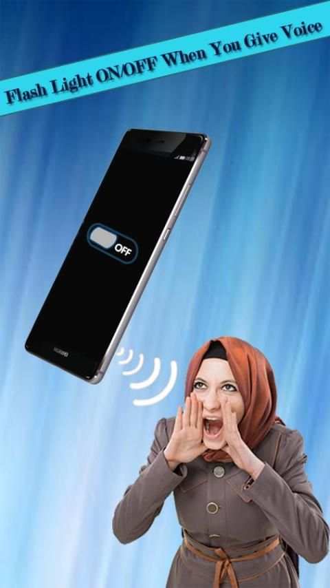 Flashlight on Voice - Speak on Flashlight 1 تصوير الشاشة