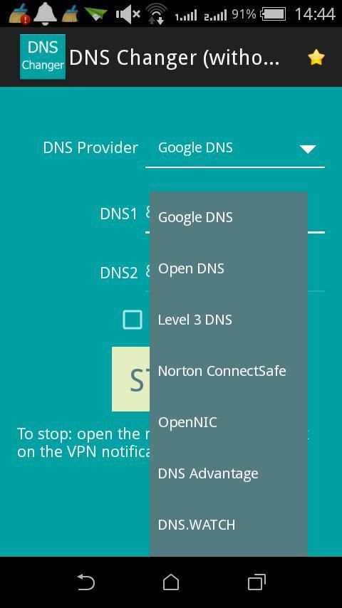 DNS Changer (without Root) स्क्रीनशॉट 1