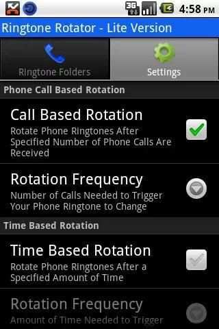 Ringtone Rotator Lite screenshot 1