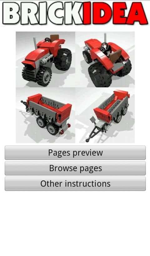Bricks Instruction Tractor with trailer screenshot 6