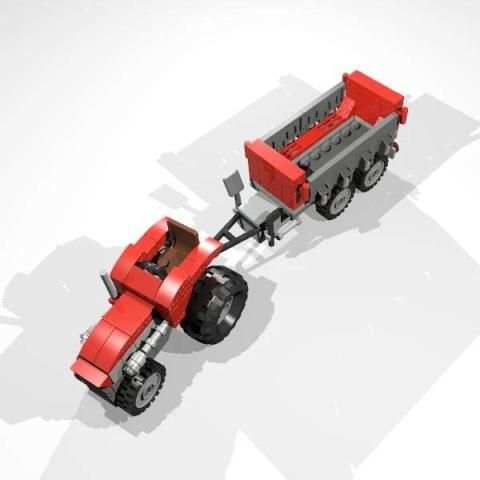 Bricks Instruction Tractor with trailer screenshot 1