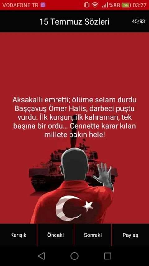 15 Temmuz Sözleri screenshot 1
