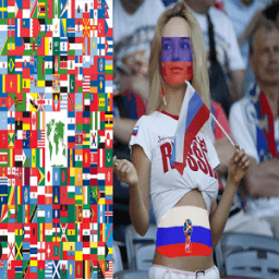 Flag Face Russia World Cup आइकन