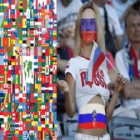 Flag Face Russia World Cup