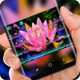 Neon Lotus Keyboard 10001001
