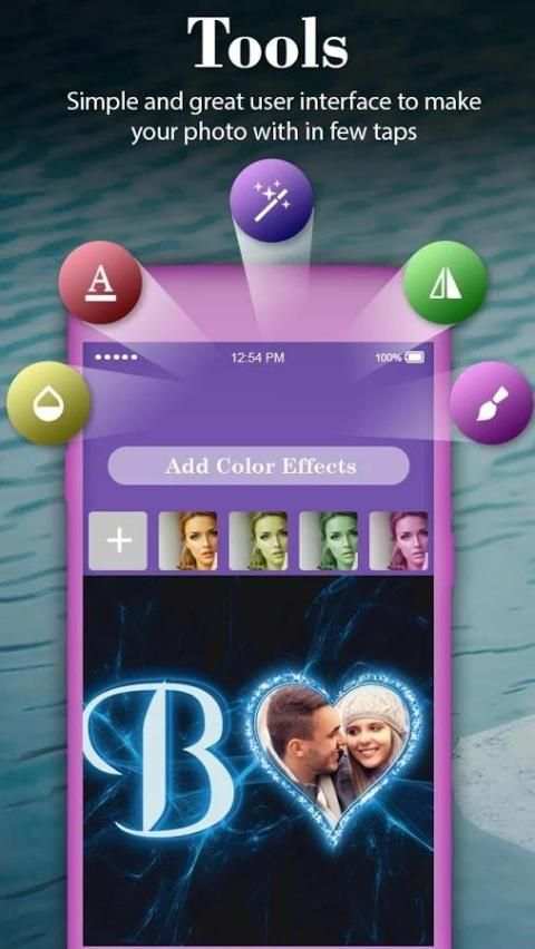 Lighting Text Photo Frame screenshot 2