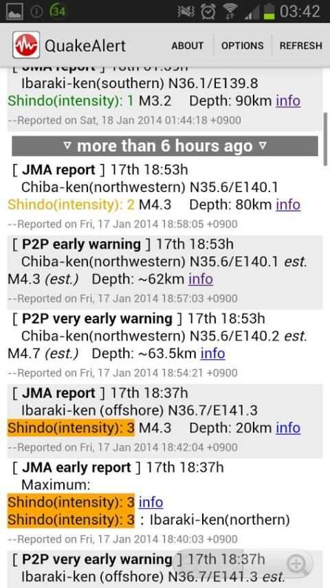 Japan Real-time Quake Alert screenshot 3