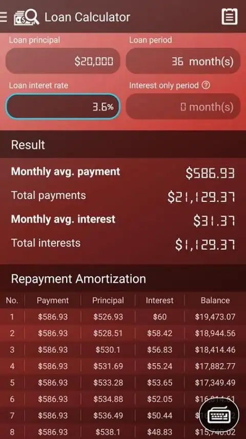 Loan Calculator screenshot 5