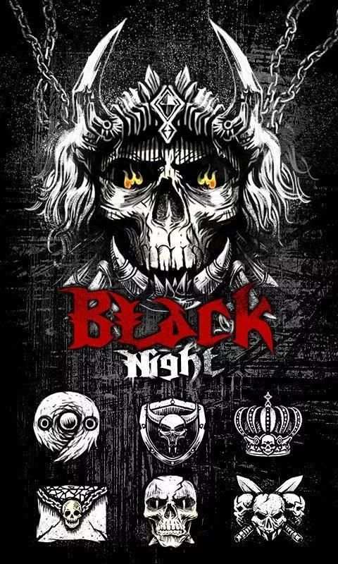 Black Night GO Launcher Theme screenshot 4