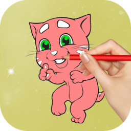 ikon Talking Cat Coloring Game