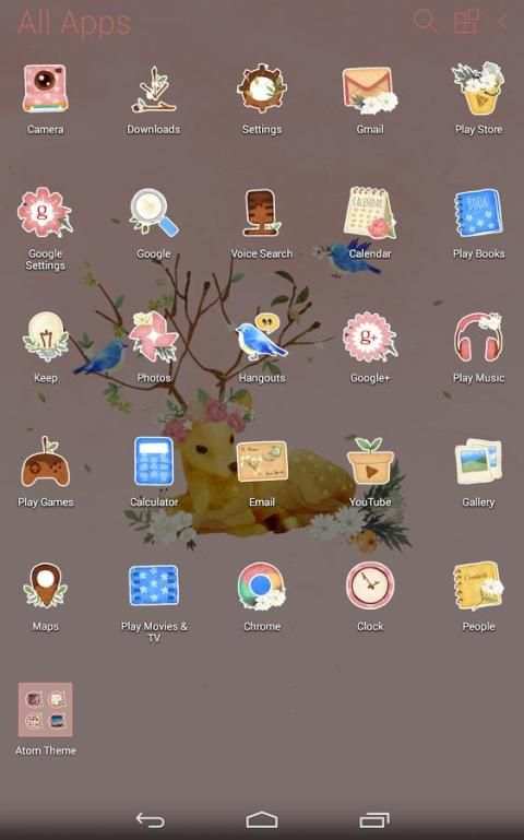 Dear Flower deer Atom Theme screenshot 3