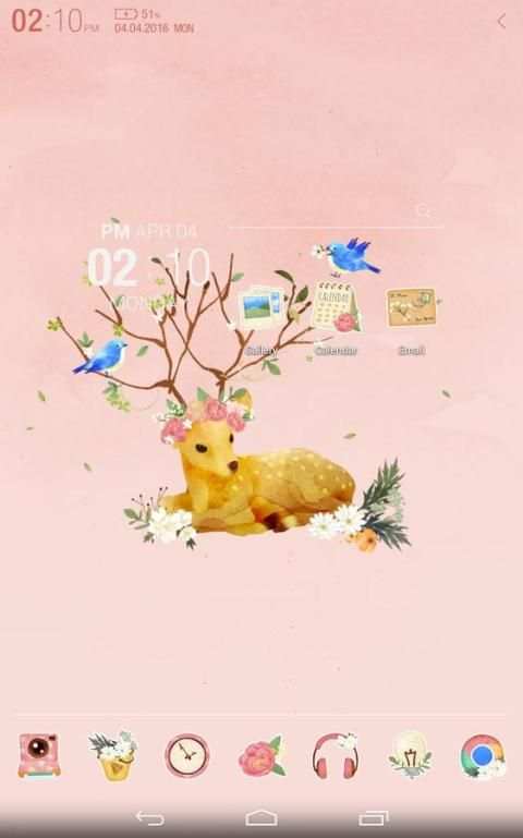 Dear Flower deer Atom Theme screenshot 5