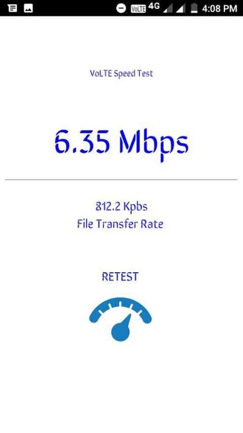 VoLTE Speed Test скриншот 2