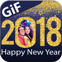 Happy New Year 2018 GIF Photo Frames