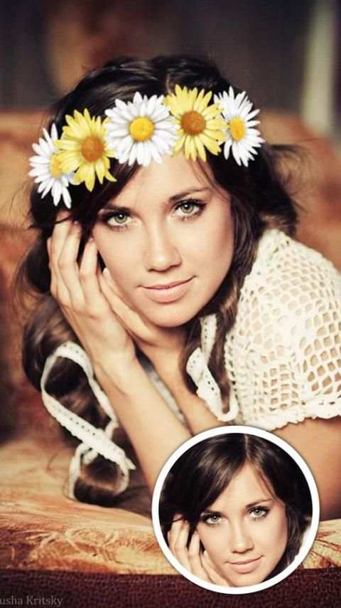 Photo Booth Heart Effect - Flower Crown 1 تصوير الشاشة