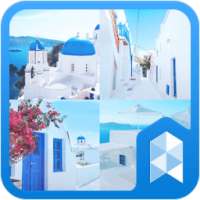 Travel to santorini Launcher theme