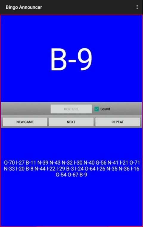 Bingo Announcer screenshot 2
