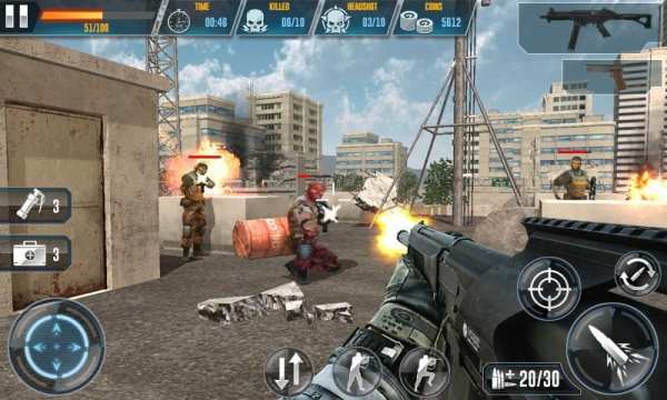Gun Shooting Blood War 3D 4 تصوير الشاشة