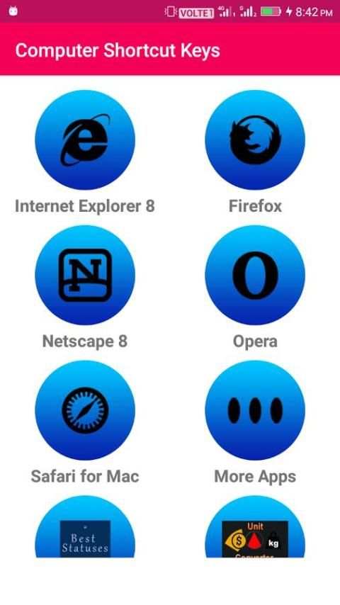 Computer Shortcut Keys screenshot 3