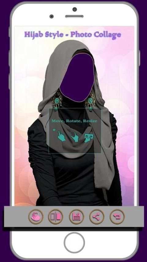hijab style photo collage скриншот 4