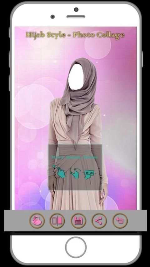 hijab style photo collage скриншот 2