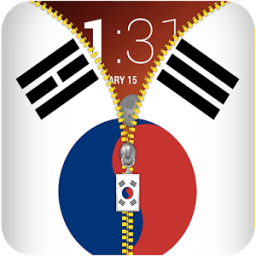 South Korea Flag Zipper Locker أيقونة