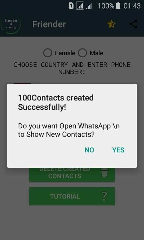 Friender ( get more friend on whatsapp ) screenshot 1