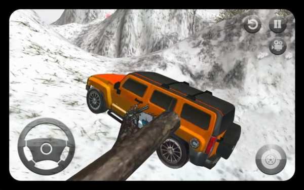 Snow Track: Offroad SUV Prado Driving Simulator 3D screenshot 4
