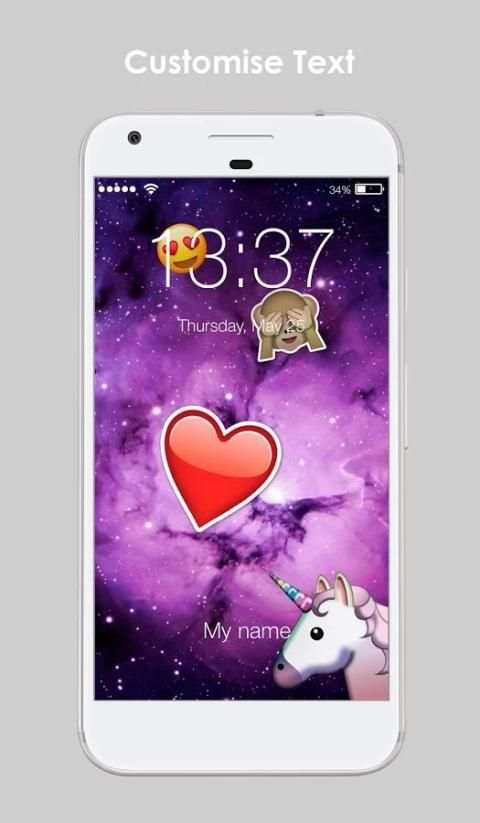Starry Emoji Space Sticker Art Free HD Lock Screen screenshot 6