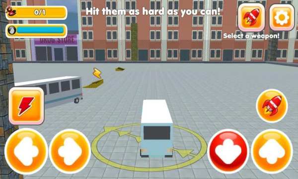 Blocky Bus Battle: Holo Rider 3D скриншот 1