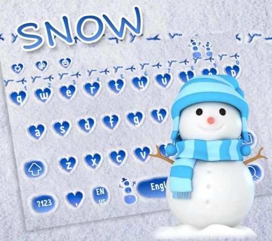 Ice Snow Winter Keyboard Theme screenshot 2