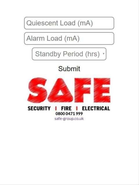 Fire Alarm Battery Load Test Calculator screenshot 1