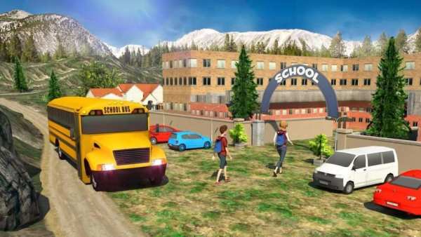 School Bus: Up Hill Driving स्क्रीनशॉट 7