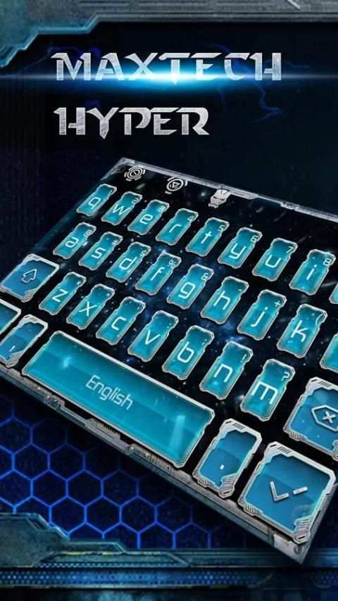 blue biochemical science keyboard tema скриншот 3