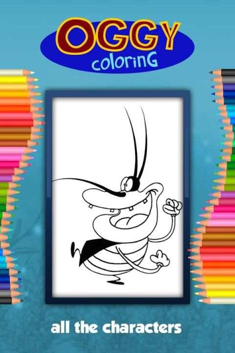 Oggy Coloring Game screenshot 1