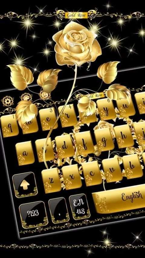 Emas mawar keyboard tema untuk Halloween screenshot 2