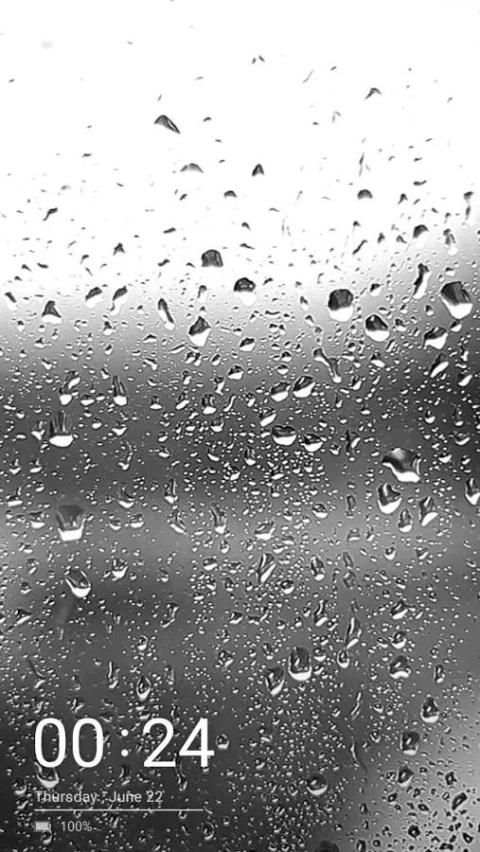 Raindrops Live Wallpaper Lock Screen स्क्रीनशॉट 1
