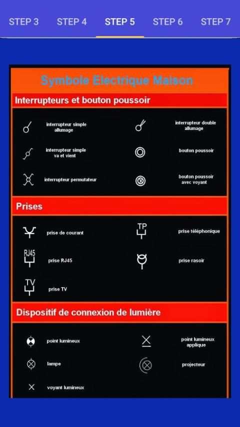 الرموز الكهربائية Symboles électriques screenshot 2