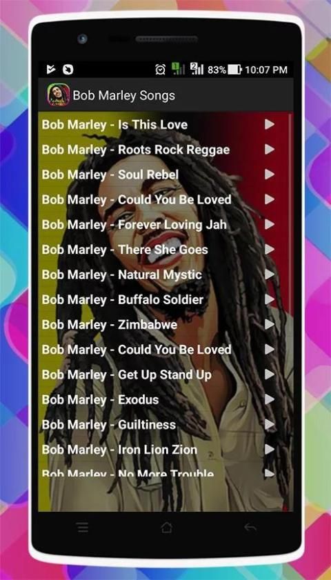 Bob Marley Songs screenshot 2