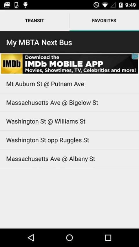 My MBTA Next Bus screenshot 1
