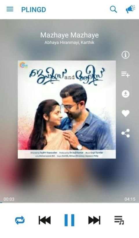 Plingd Music - Malayalam Songs स्क्रीनशॉट 5