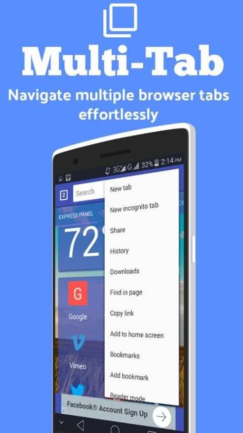 Fly Browser Mini स्क्रीनशॉट 5
